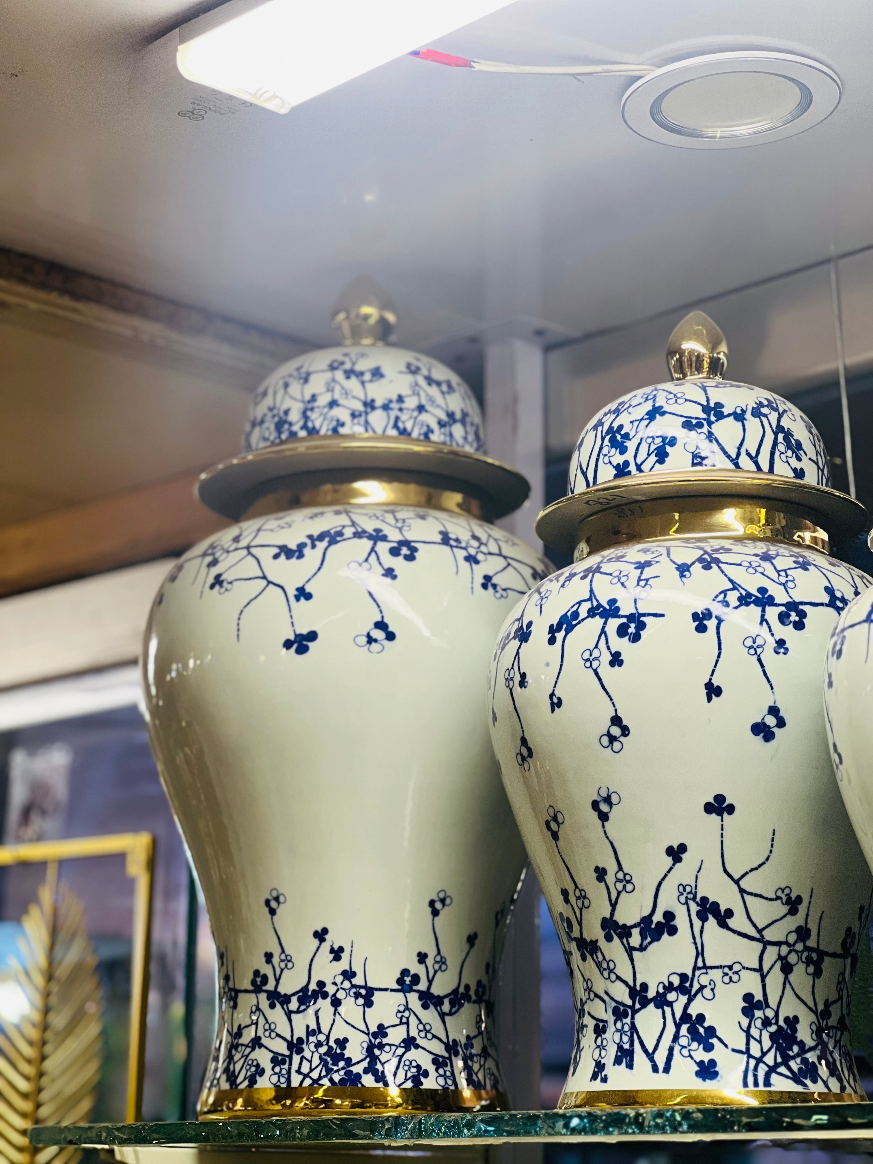 CERAMIC URNS BLUE