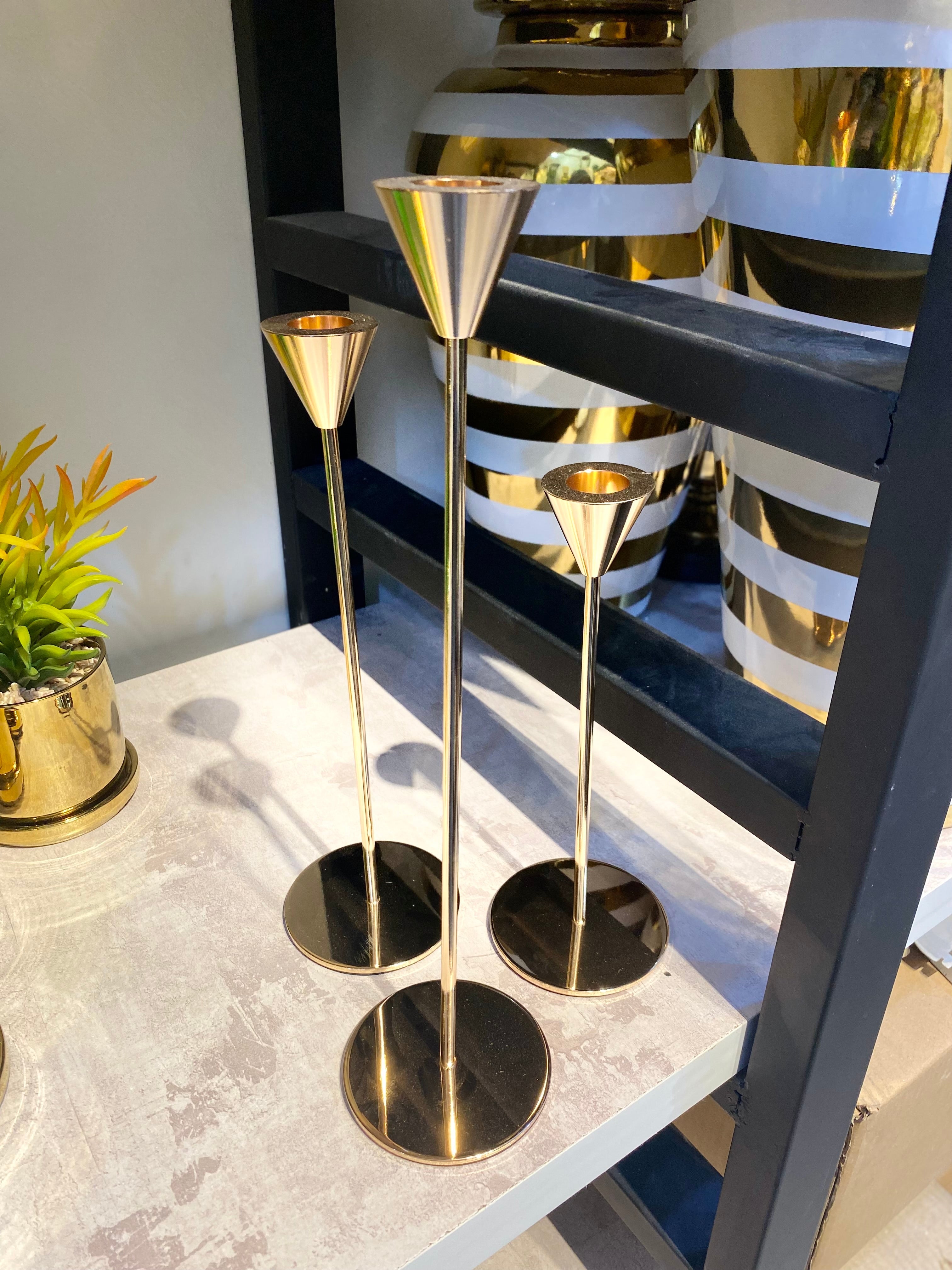 3Pcs Metal Candle Stand