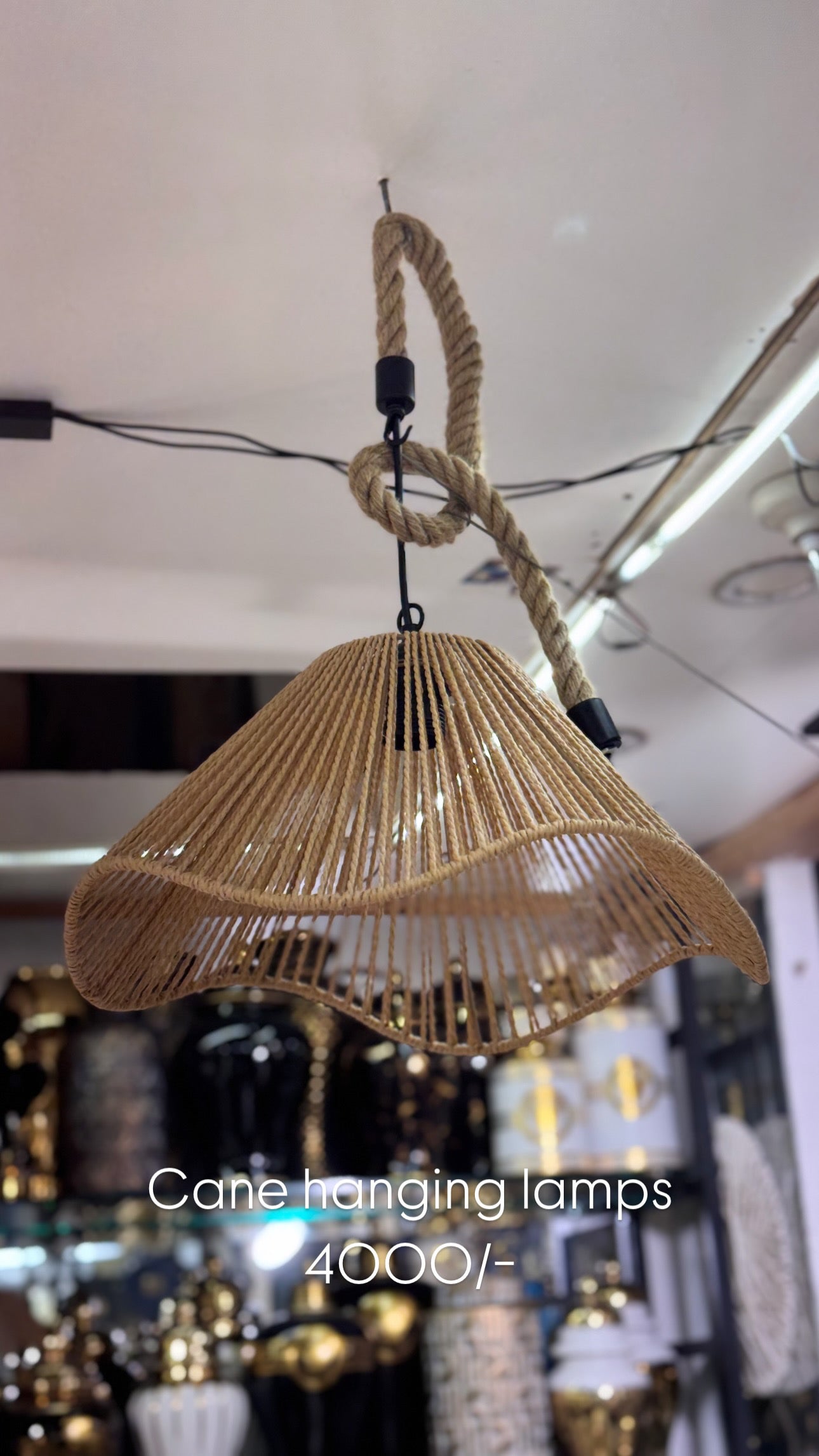 Cane Hanging Lamps