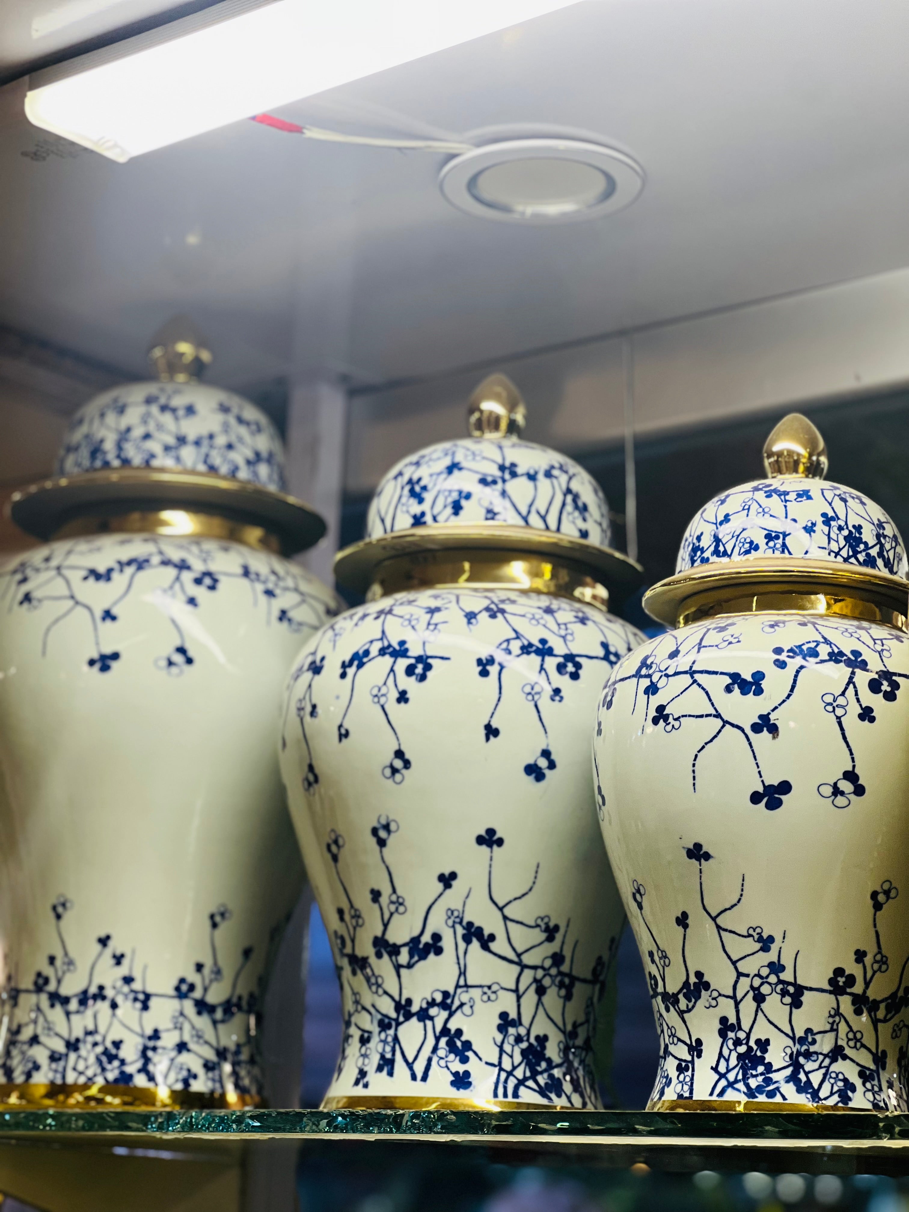 CERAMIC URNS BLUE