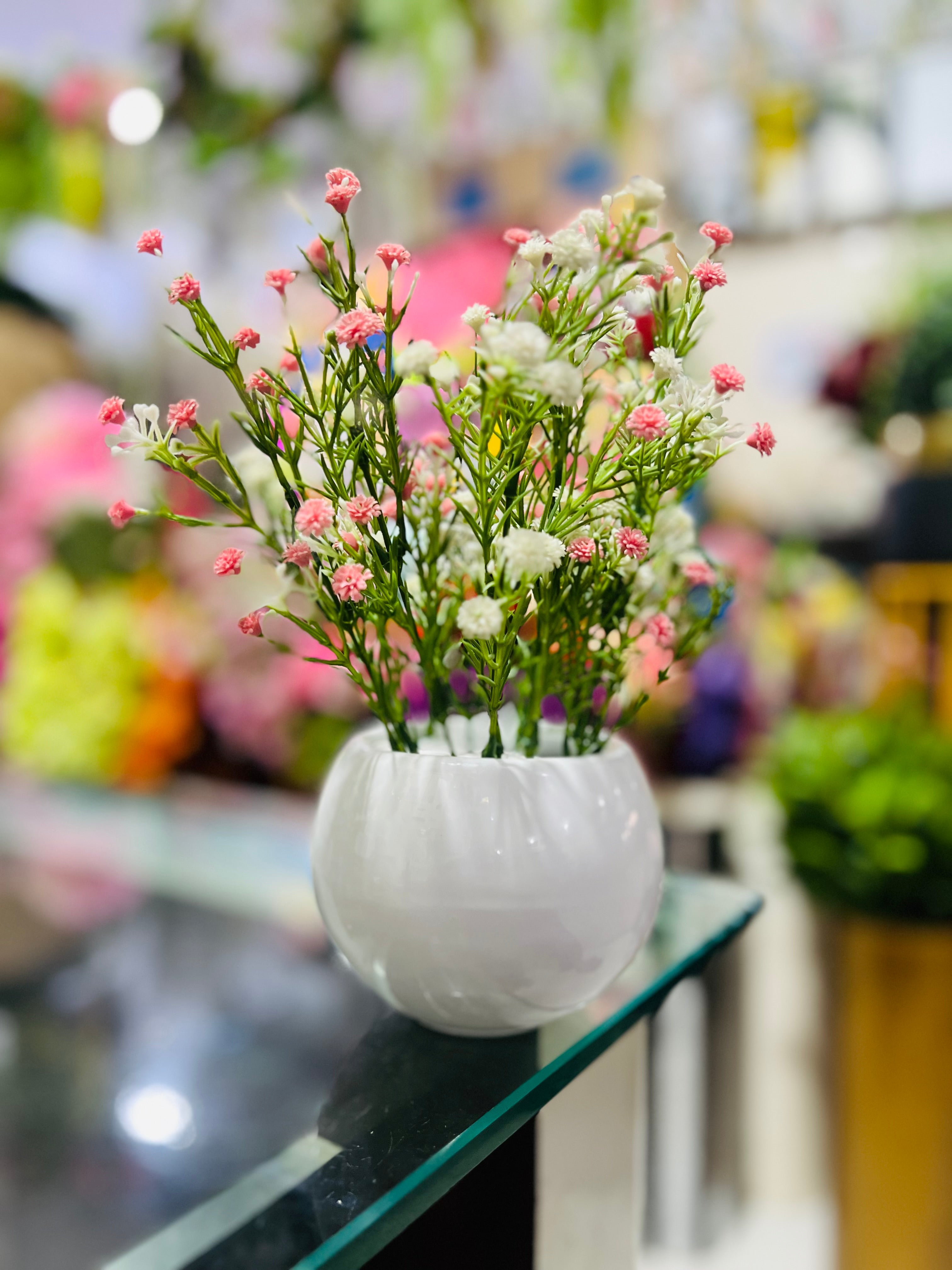 Babies breath flower pot