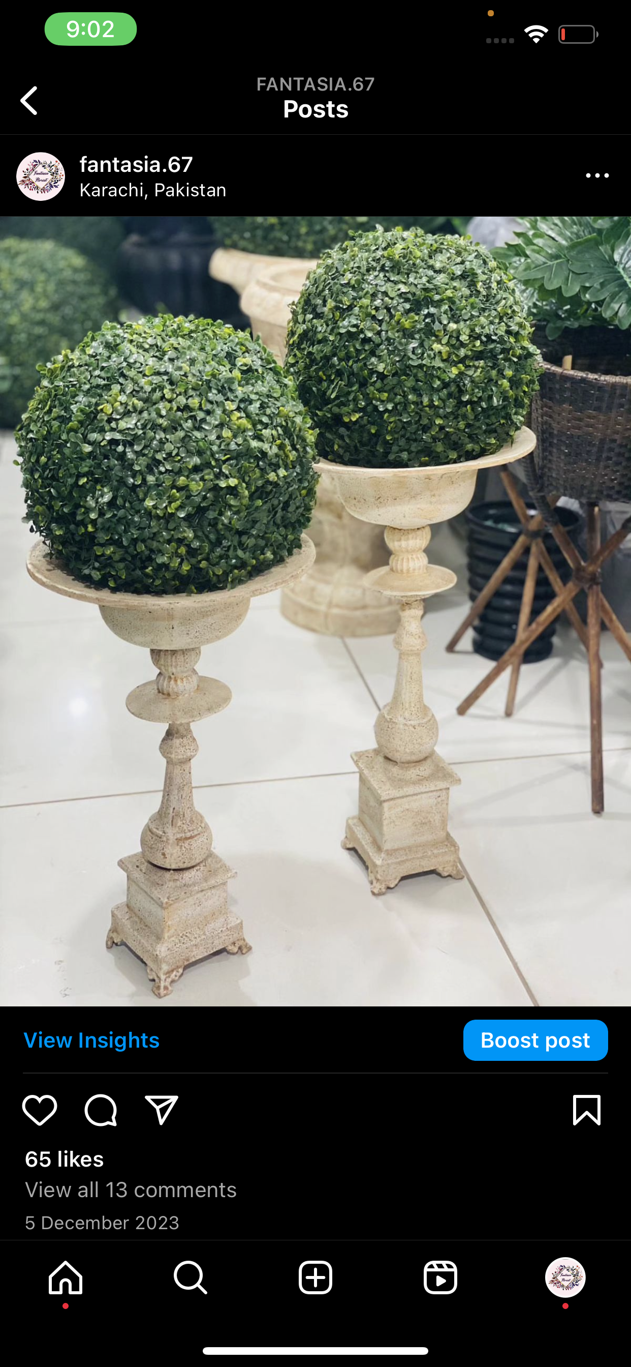 Sleek Victorian Urns with topiaries